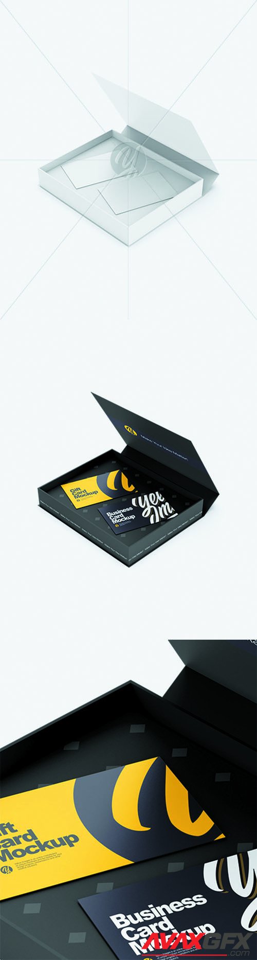 Business Card Box Mockup - High Angle Shot 68551