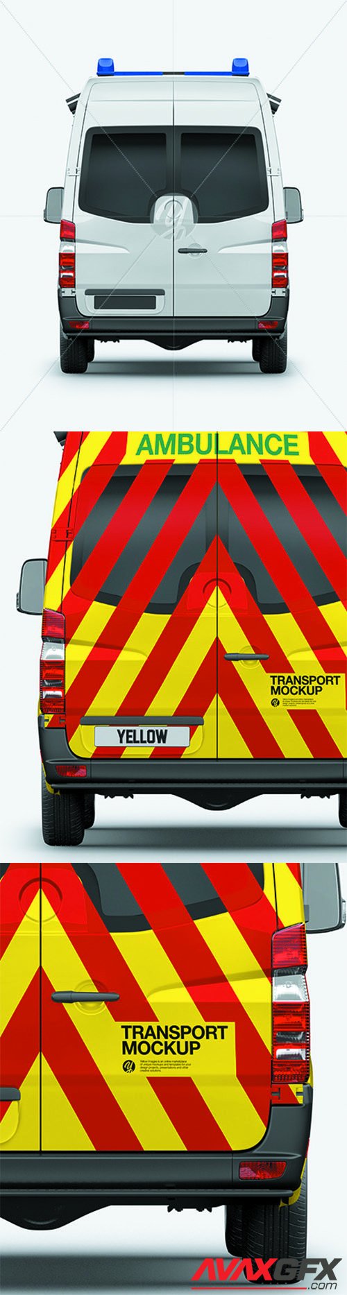 Van Ambulance Mockup - Back View 68480