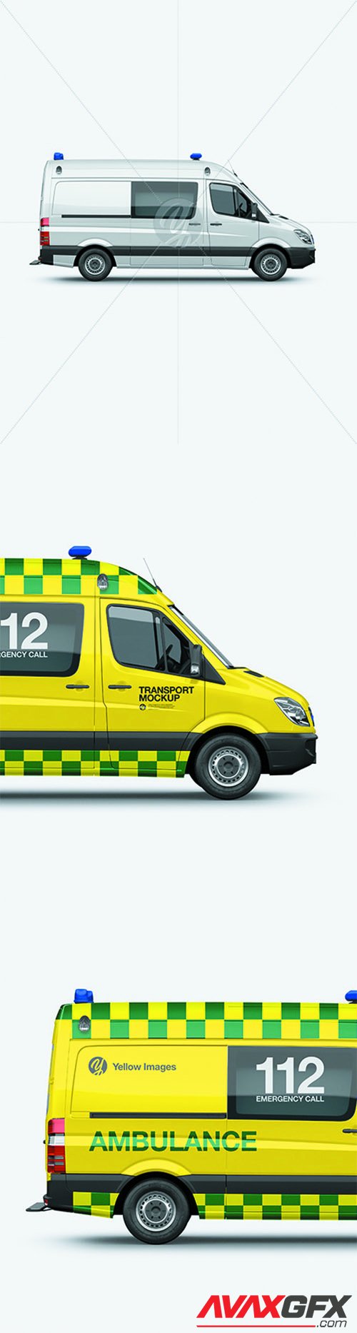 Van Ambulance Mockup - Side View 68473