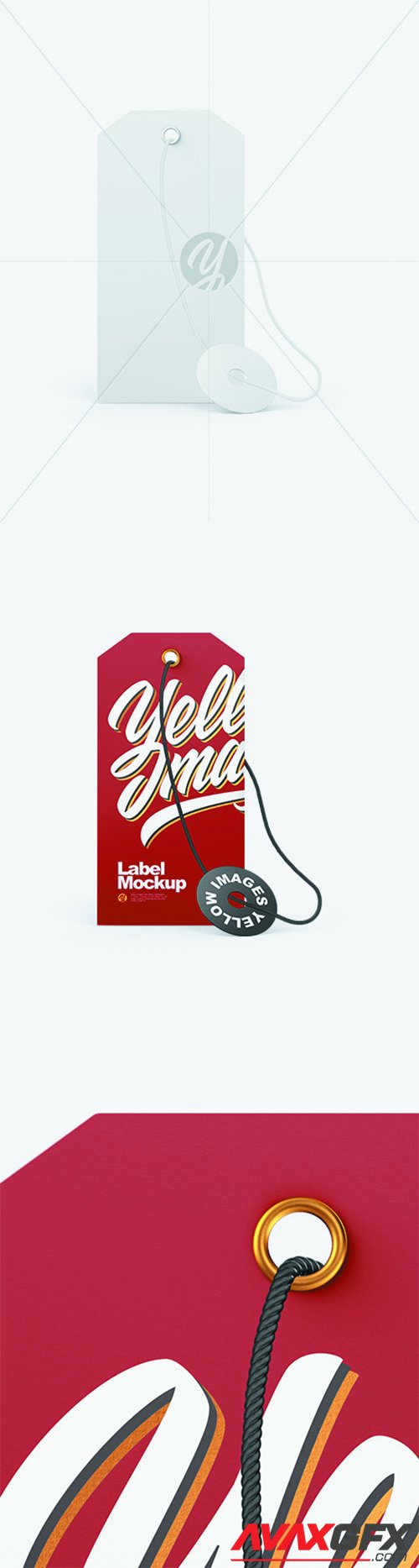 Paper Label With Rope Mockup 68623