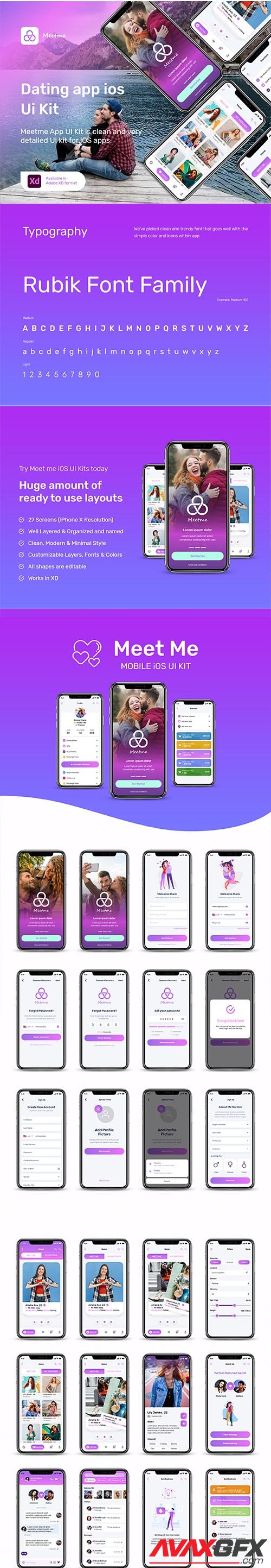 Meetme Application iOS UI Kit