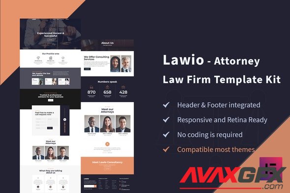 ThemeForest - Lawio v1.0 - Attorney Law Firm Elementor Template Kit - 28919421