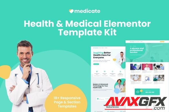 ThemeForest - Medicate v1.0 - Health & Medical Elementor Template Kit - 29081608