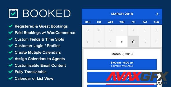 CodeCanyon - Booked v2.3 - Appointment Booking for WordPress - 9466968