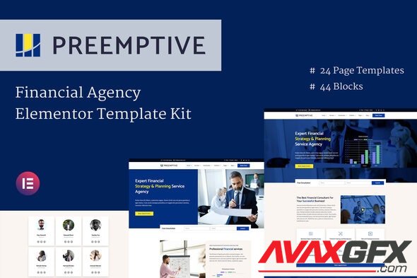 ThemeForest - Preemptive v1.0 - Business & Finance Elementor Template Kit - 29097887