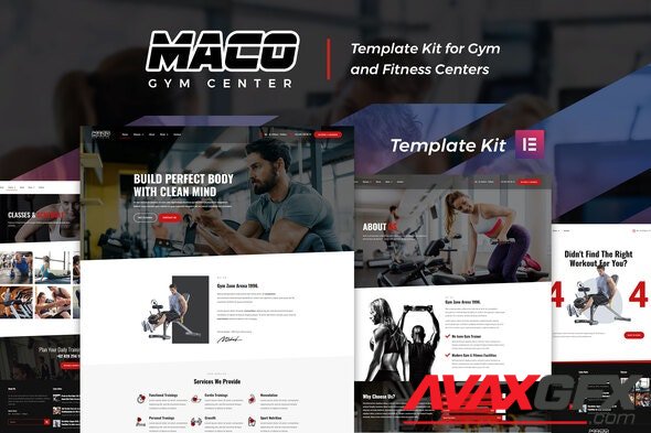 ThemeForest - Maco Kit v1.0 - Gym & Fitness Elementor Template Kit - 29198958
