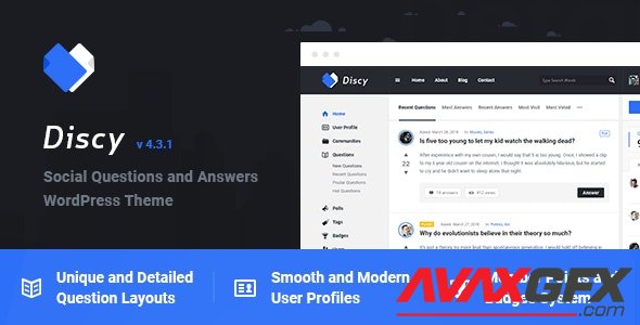 ThemeForest - Discy v4.3.1 - Social Questions and Answers WordPress Theme - 19281265