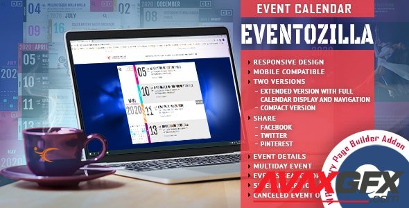 CodeCanyon - EventoZilla - Event Calendar - Addon For WPBakery Page Builder (formerly Visual Composer) v1.2.3.0 - 27345870