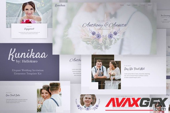 ThemeForest - Kunikaa v1.0.0 - Wedding Invitation Elementor Template Kit - 28980037