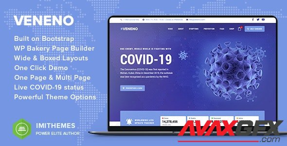ThemeForest - Veneno v1.4 - Coronavirus Information WordPress Theme - 26636397