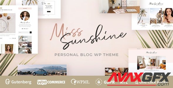 ThemeForest - Miss Sunshine v1.0.3 - Lifestyle & Beauty Women Blog - 23840170