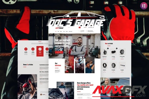 ThemeForest - Doc's Garage v1.0.0 - Car Repair Services Elementor Template kit - 29417967