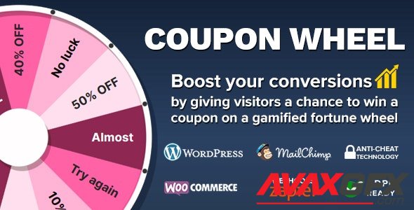 CodeCanyon - Coupon Wheel For WooCommerce and WordPress v3.3.6 - 20949540