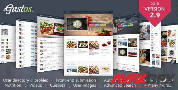 ThemeForest - Gustos v2.9.16 - Community-Driven Food Recipes with Front-end Submission System - 10408604
