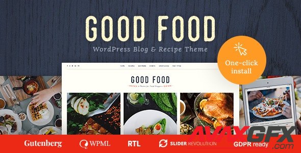 ThemeForest - Good Food v1.1.0 - Recipe Magazine & Cooking Blogging Theme - 20481850