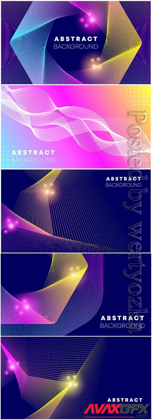 Abstract wave gradient background premium vector