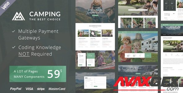 ThemeForest - Camping Village v2.8 - Campground Caravan Hiking Tent Accommodation - 14950641