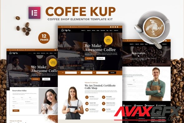 ThemeForest - CoffeeKup v1.0.0 - Cafe & Coffee Shop Elementor Template Kit - 29126139