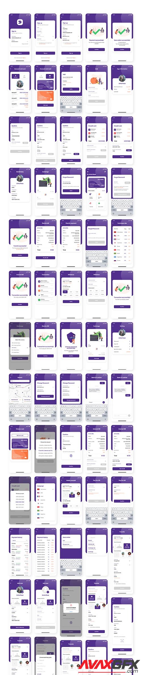 Miwal - Banking App UI Kit