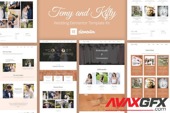 ThemeForest - Temy and Kifty v1.0.0 - Wedding Template Kit - 29345249