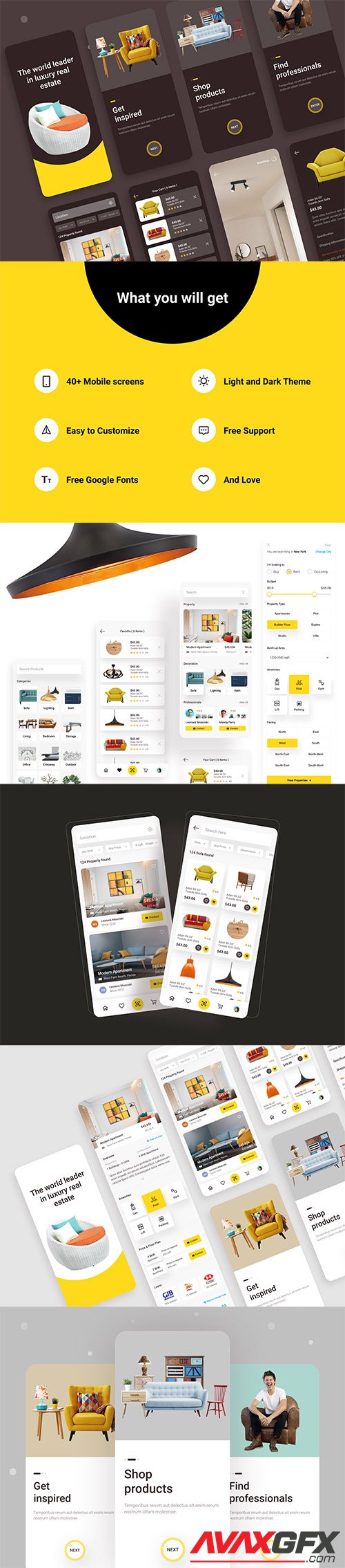 Real Estate & E-commerce UI Kit