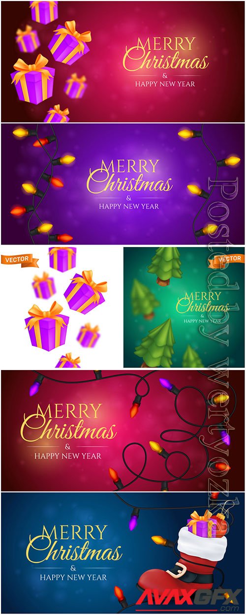 Merry christmas 2021 vector illustration