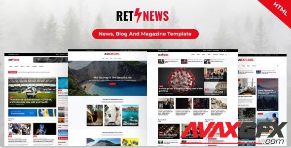 ThemeForest - Retnews v1.0 - News Blog Magazine Template (Update: 15 August 20) - 26430129