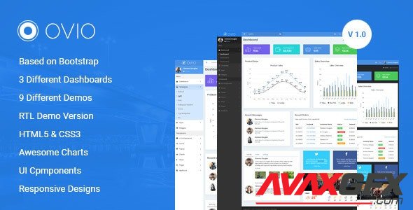 ThemeForest - Ovio v1.0 - Bootstrap Based Responsive Dashboard - Admin Template (Update: 16 September 17) - 20536242