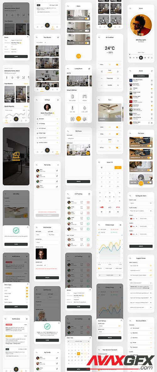 SSHome - Mobile App UI Kit