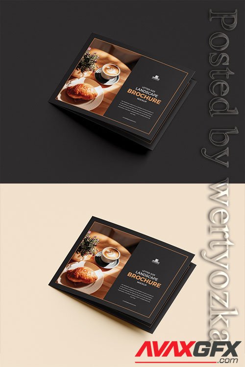 Letter Size Landscape Brochure Mockup