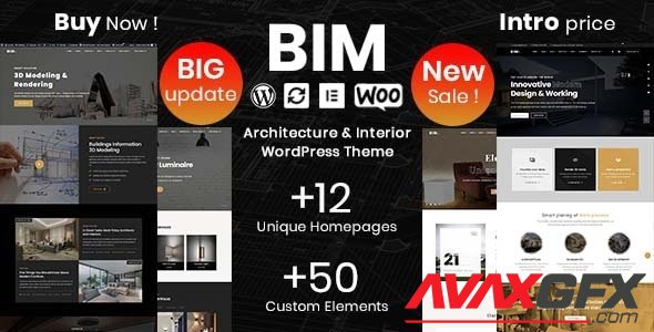 ThemeForest - BIM v1.7 - Architecture Interior Design Elementor WordPress Theme - 26437882