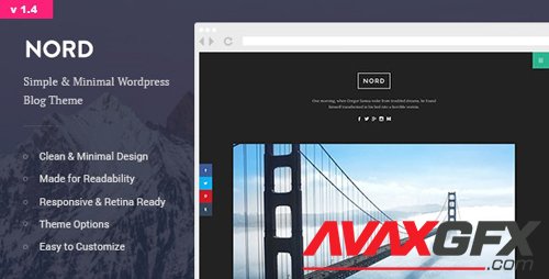 ThemeForest - Nord v1.4.1 - Minimal and Clean WordPress Personal Blog Theme - 13281320