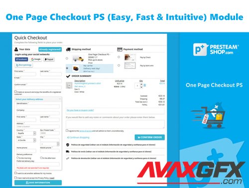 One Page Checkout PS (Easy, Fast & Intuitive) v4.0.12 - PrestaShop Module