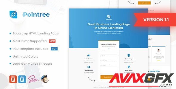 ThemeForest - Pointree v1.1 - Business HTML Landing Page Template - 22691010