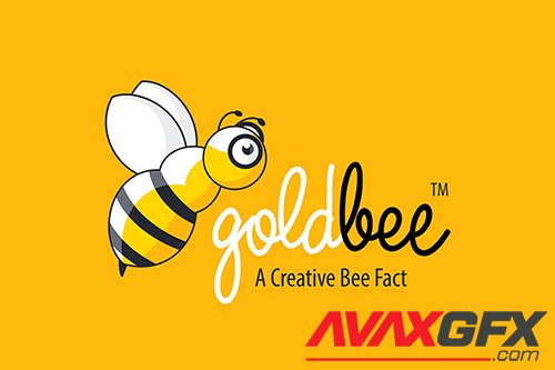 Golden Bee Fly Logo