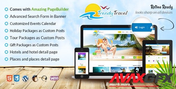 ThemeForest - Trendy Travel v5.0 - WordPress Theme - 8414684