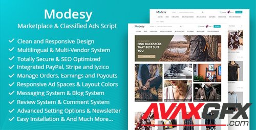 ThemeForest - Modesy v1.7.1 - Marketplace & Classified Ads Script - 22714108 - NULLED