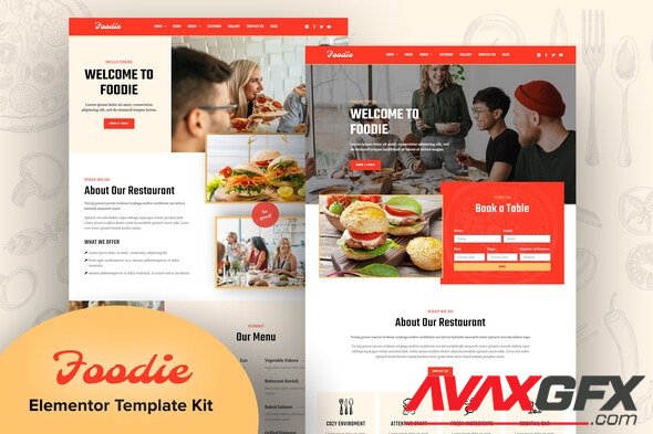 ThemeForest - Foodie v1.0.0 - Fast Food Elementor Template Kit - 29547736