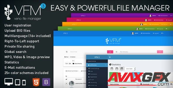 CodeCanyon - Veno File Manager v3.7.1 - host and share files - 6114247