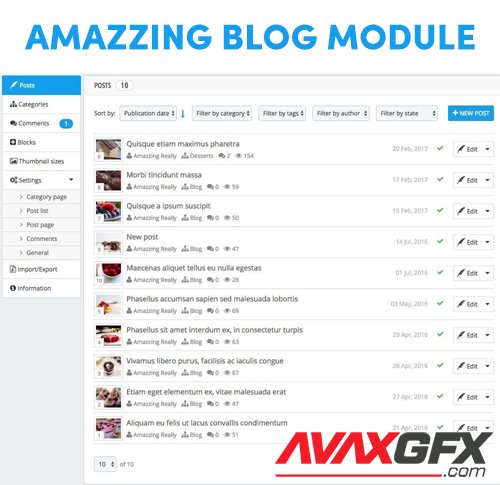 Amazzing blog v1.5.2 - PrestaShop Module