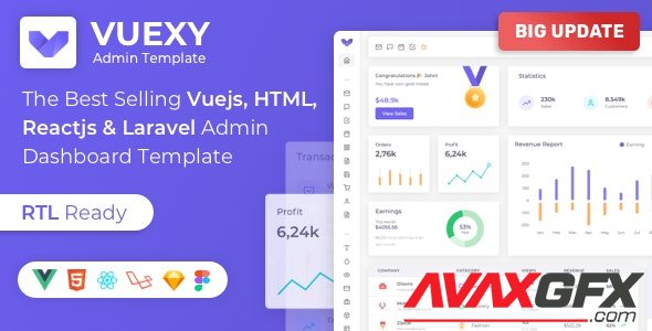 CodeCanyon - Vuexy v6.0 - Vuejs, React, HTML & Laravel Admin Dashboard Template - 23328599