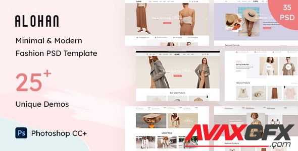 ThemeForest - Alohan v1.0 - Minimalist Fashion PSD Template - 29128596