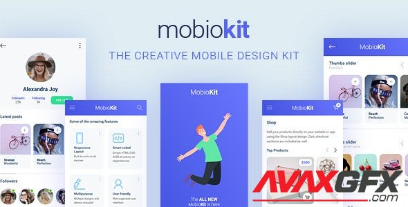 ThemeForest - Mobiokit v1.0 - HTML Mobile UI Kit - 29489518