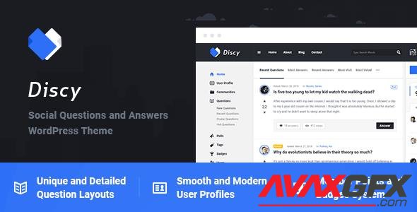 ThemeForest - Discy v4.4 - Social Questions and Answers WordPress Theme - 19281265 - NULLED