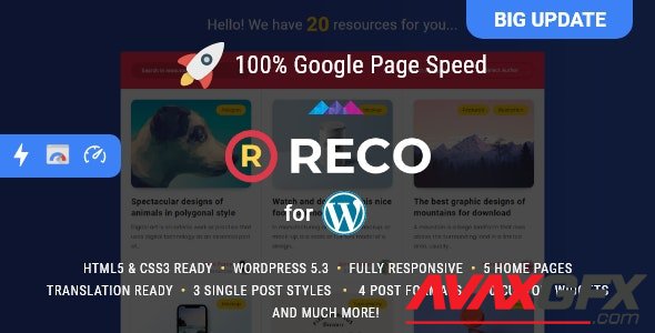 ThemeForest - Reco v4.5.8 - Minimal Theme for Freebies - 22300581 - NULLED