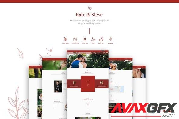 ThemeForest - Kate & Steve v1.1.1 - Wedding Invitation Elementor Template Kit - 29604557