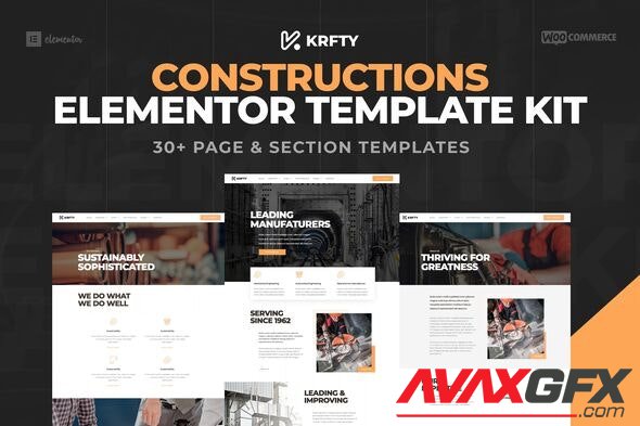 ThemeForest - KRAFTY v1.0.0 - Construction & Industry Elementor Template Kit - 29605361