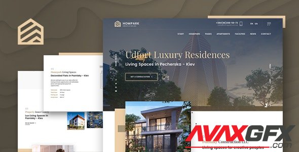 ThemeForest - Hompark v1.0 - Real Estate & Luxury Homes - 23955202