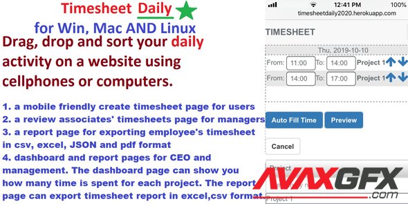 CodeSter - Daily Timesheet v1.0 - Management System WordPress Plugin - 22759