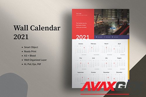 Wall Calendar 2021 ERBY8HD